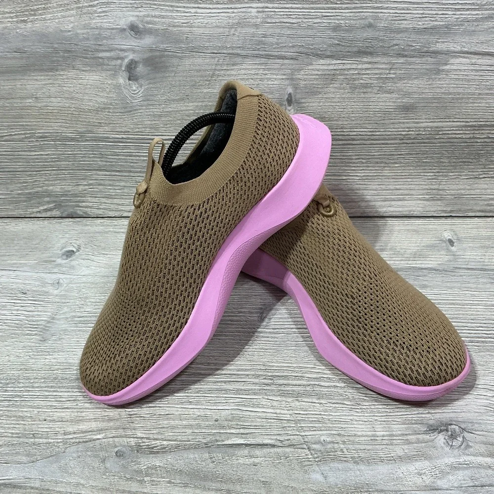 Allbirds TD Tree Dasher Relay Shoes Sneakers Walking Brown Pink Men's Size 10 US